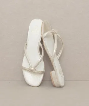Oasis Society Ada - Delicate Knotted Flat Gold Sandals