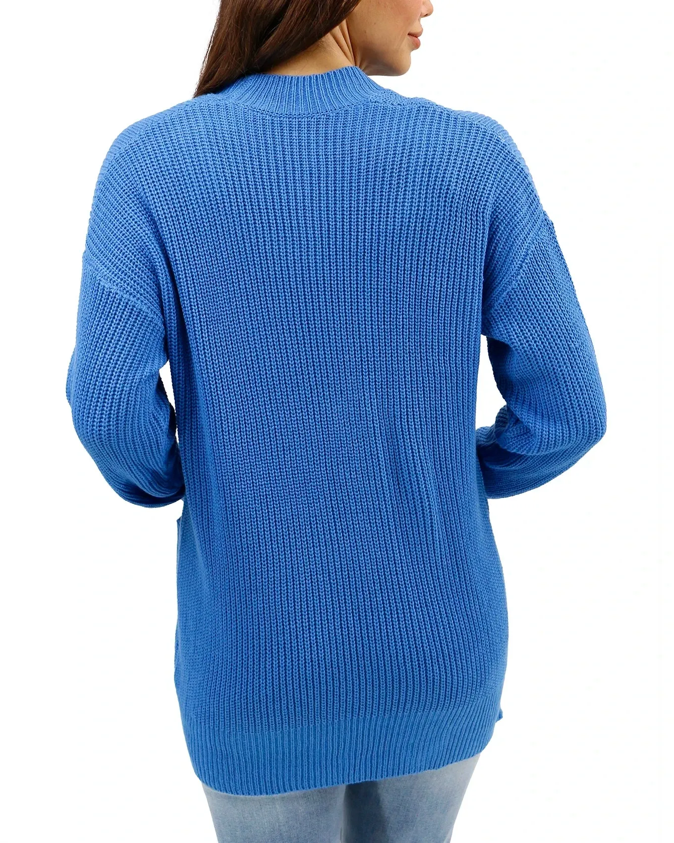 Oversized Comfy Knit Blue Cardigan
