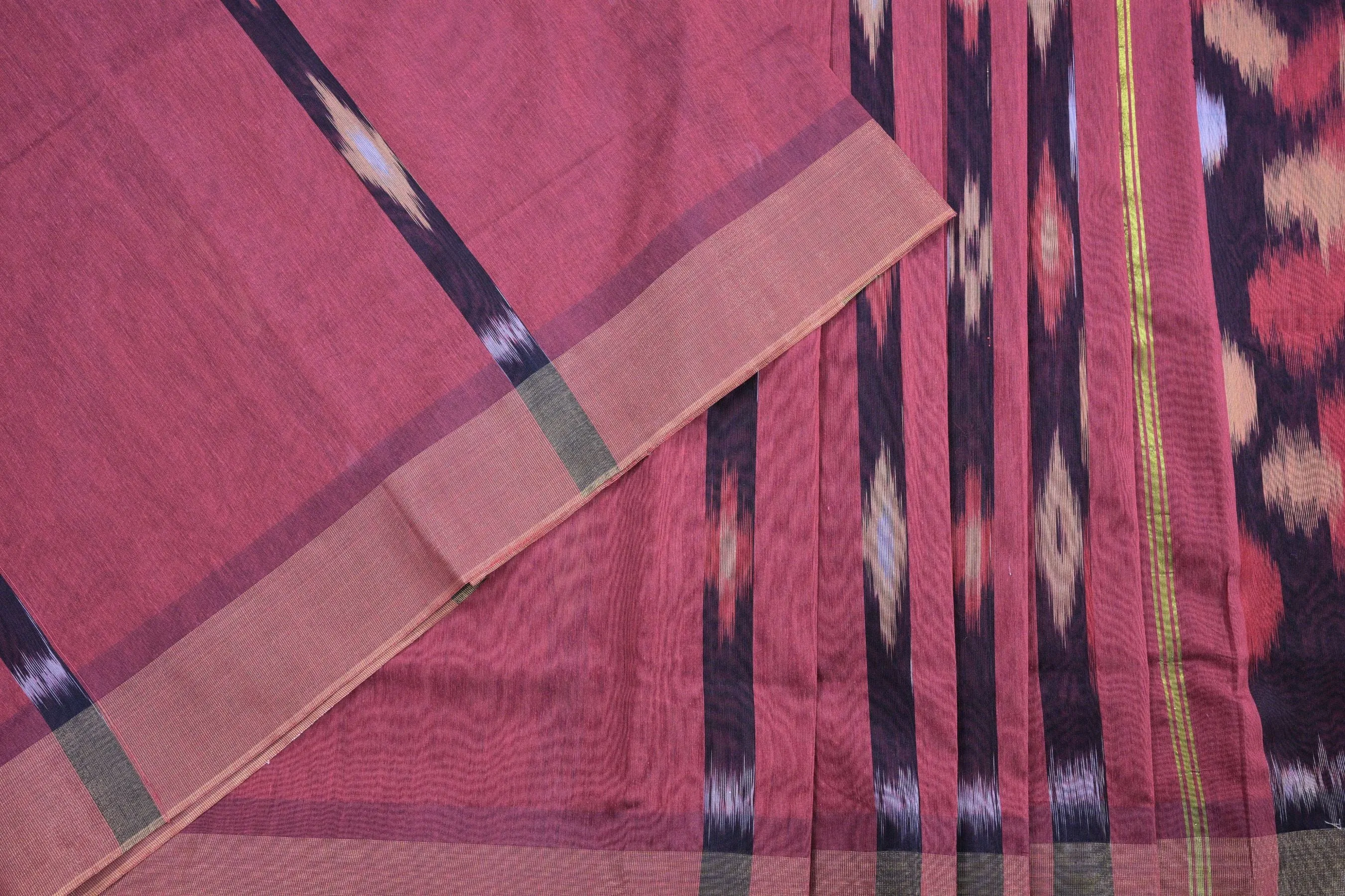 Pochampally Soft Cotton Saree - Beautiful Ikkat Design