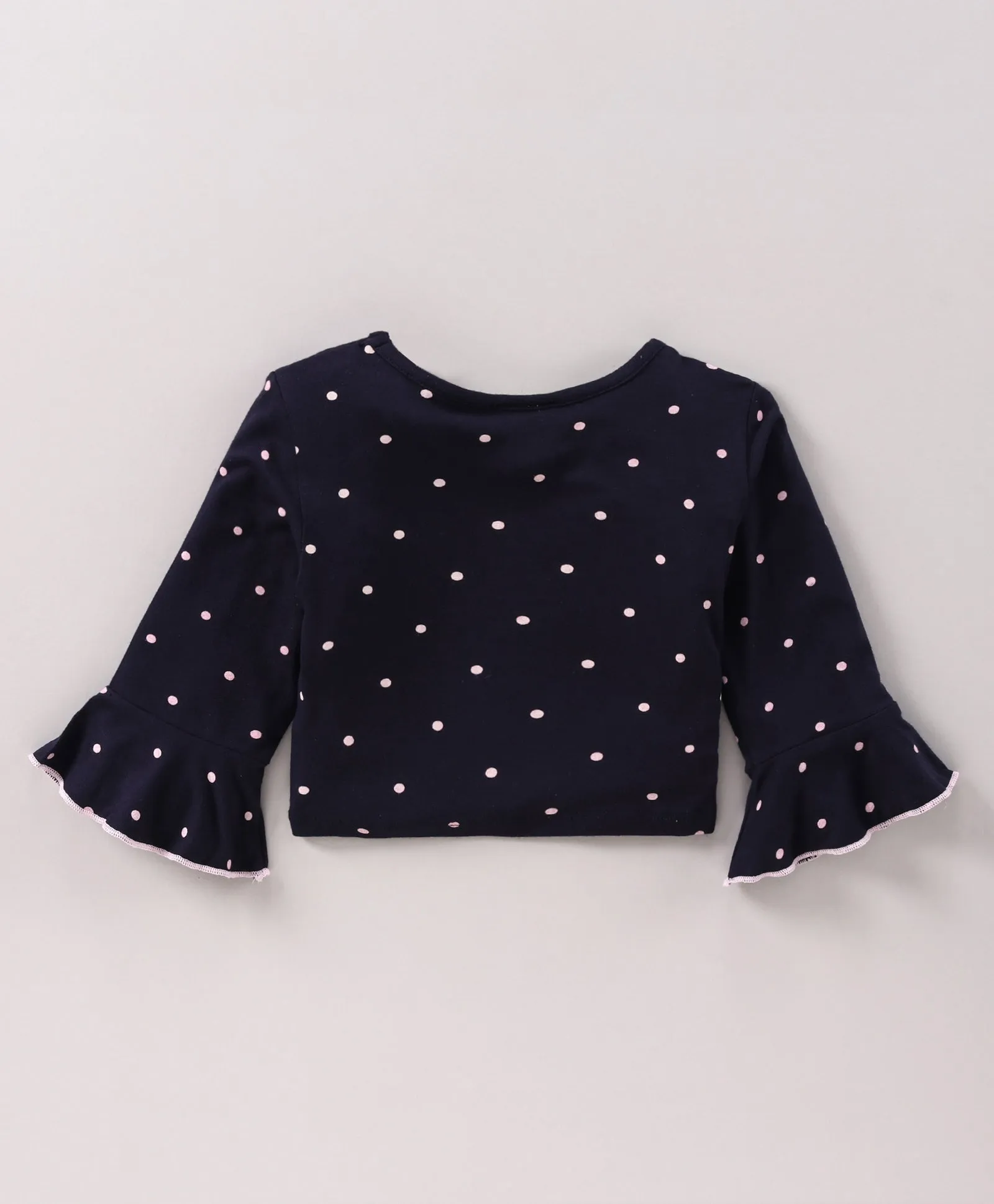 Polka Frill Top Floral Palazzo Set