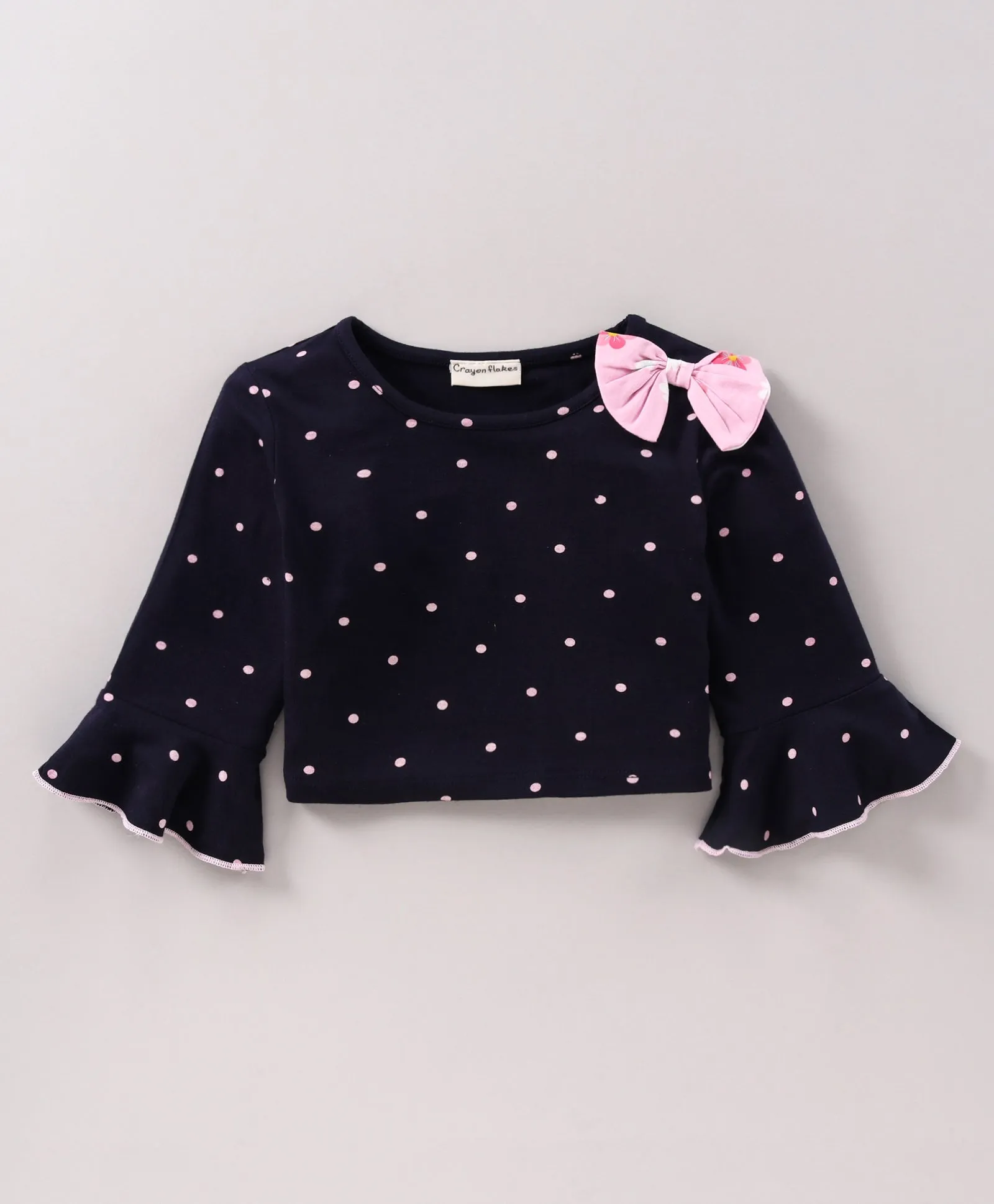 Polka Frill Top Floral Palazzo Set