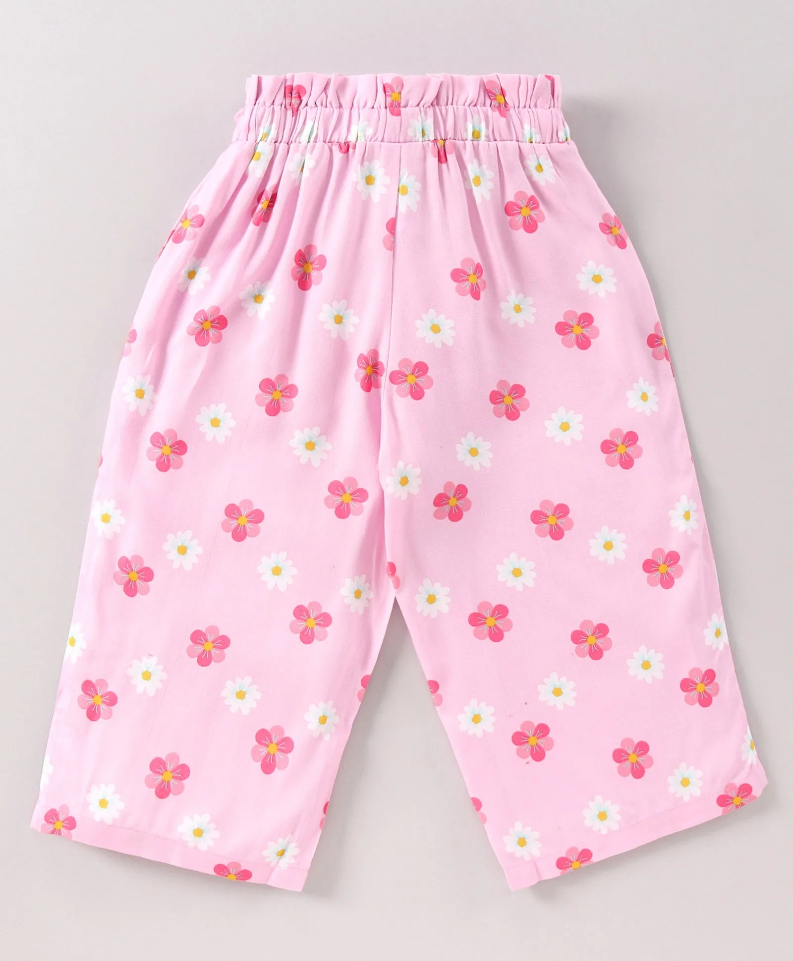 Polka Frill Top Floral Palazzo Set