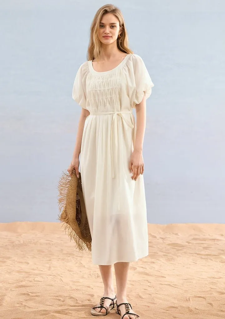 PUFF SLEEVE LOOSE DRESS