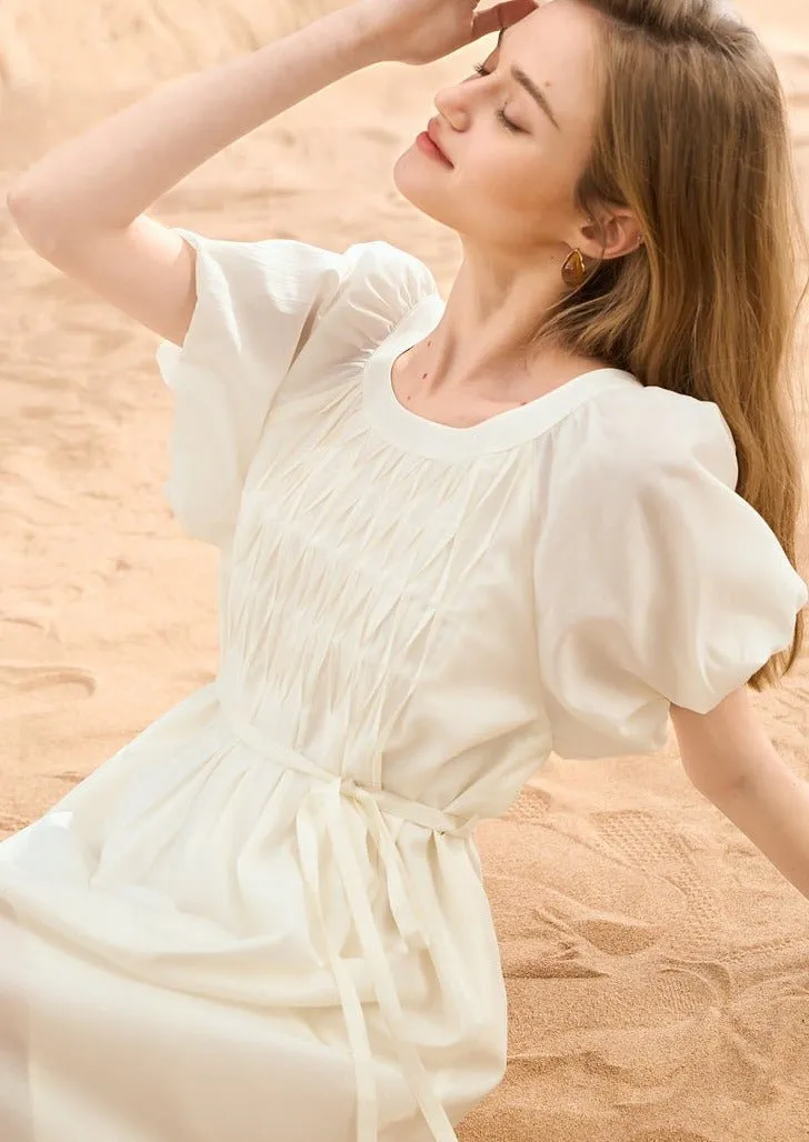 PUFF SLEEVE LOOSE DRESS