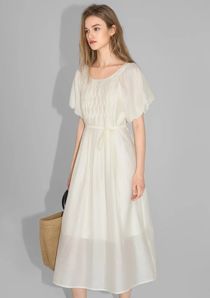 PUFF SLEEVE LOOSE DRESS