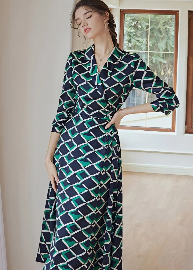 RETRO GEOMETRY PRINT DRESS