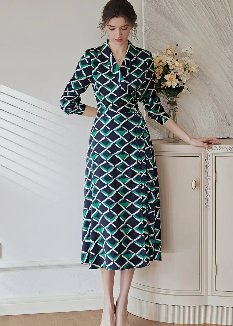 RETRO GEOMETRY PRINT DRESS