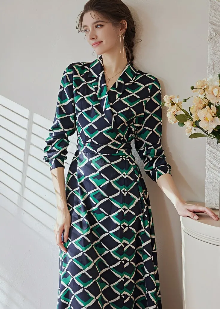 RETRO GEOMETRY PRINT DRESS