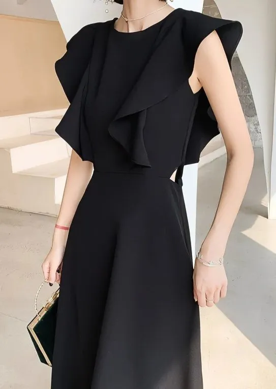 RUFFLE WAIST SHAPING DRESS