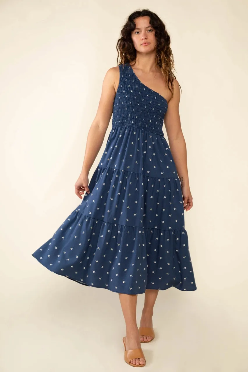 Sabrina One Shoulder Midi Dress - Plus Size