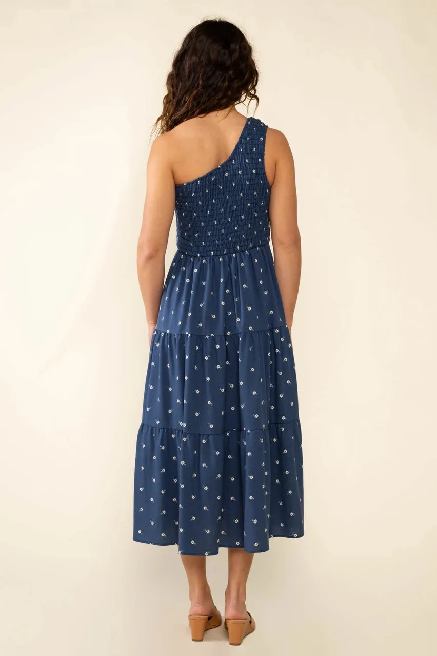 Sabrina One Shoulder Midi Dress - Plus Size