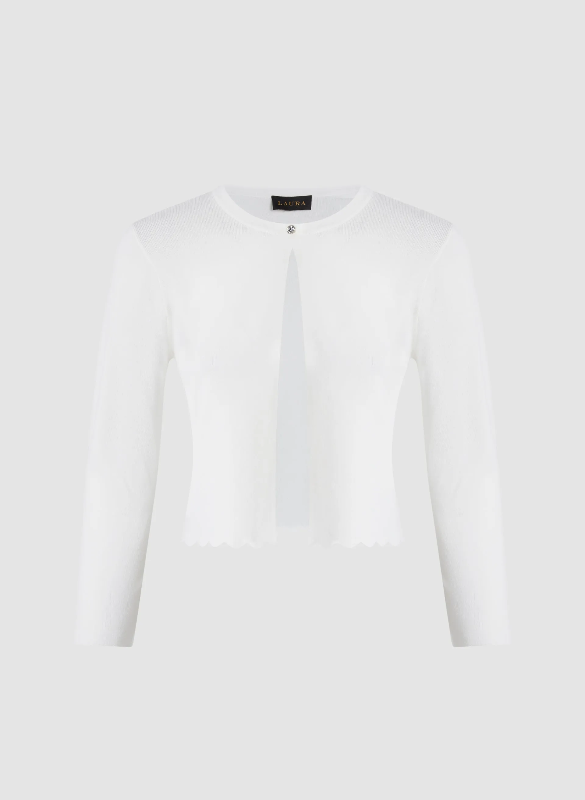Scallop Hem Cardigan