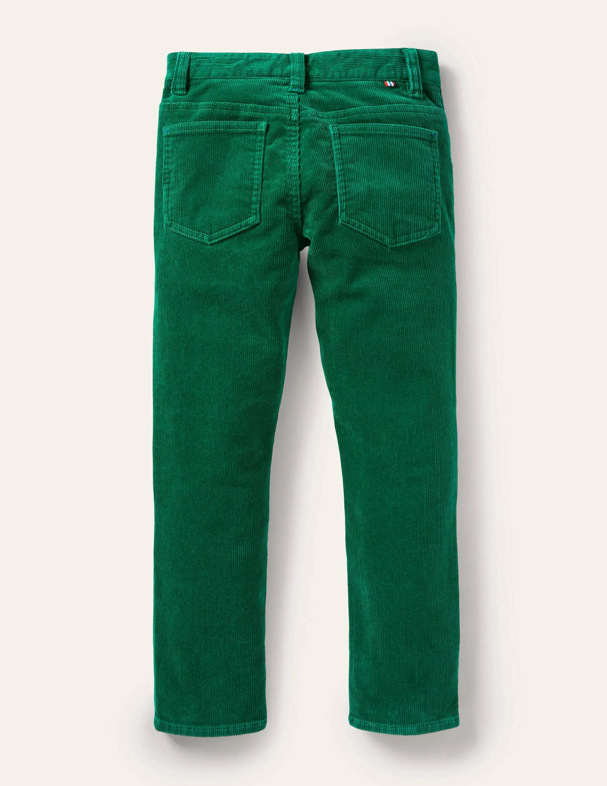 Slim Cord Stretch Jeans-Forest Green