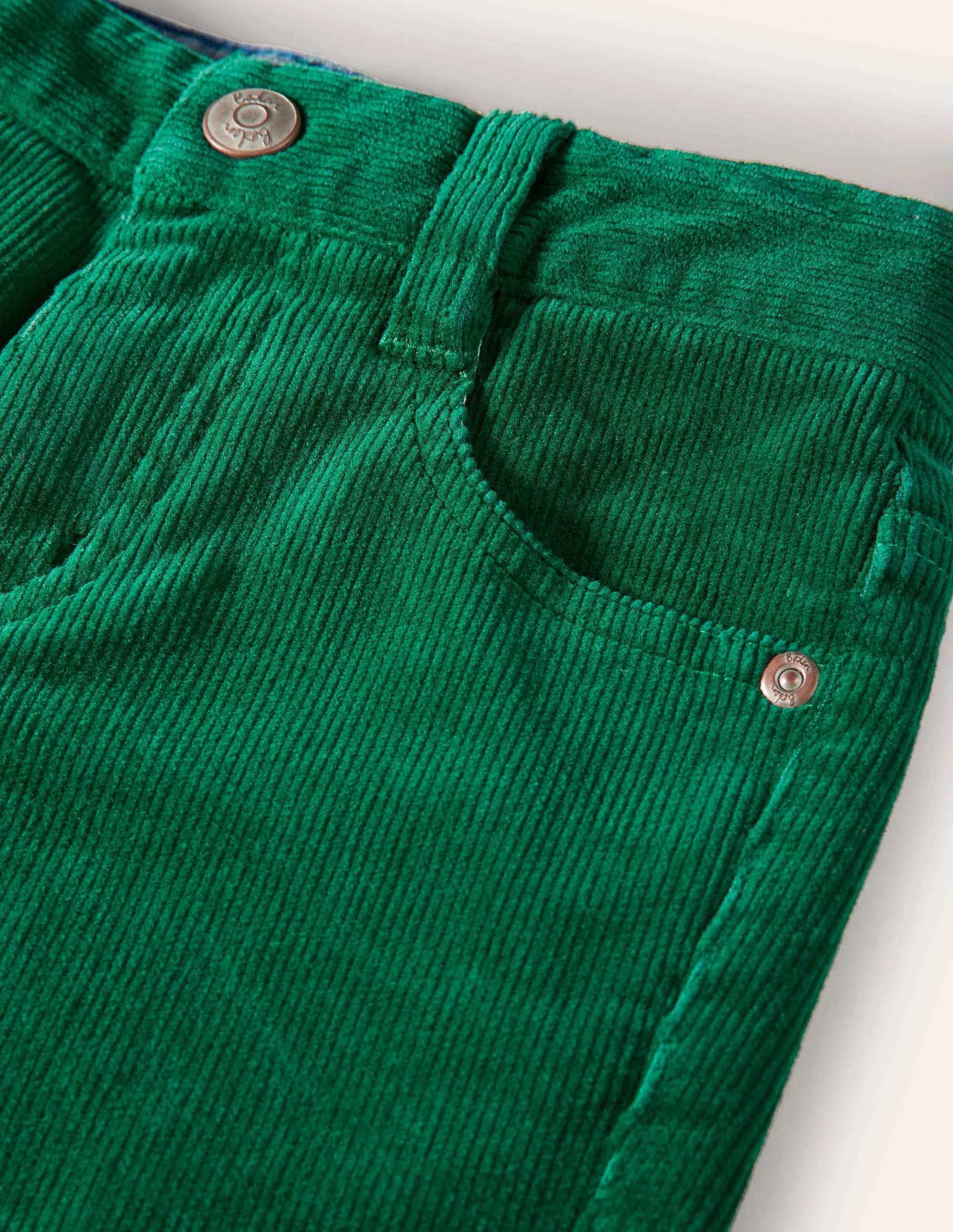 Slim Cord Stretch Jeans-Forest Green