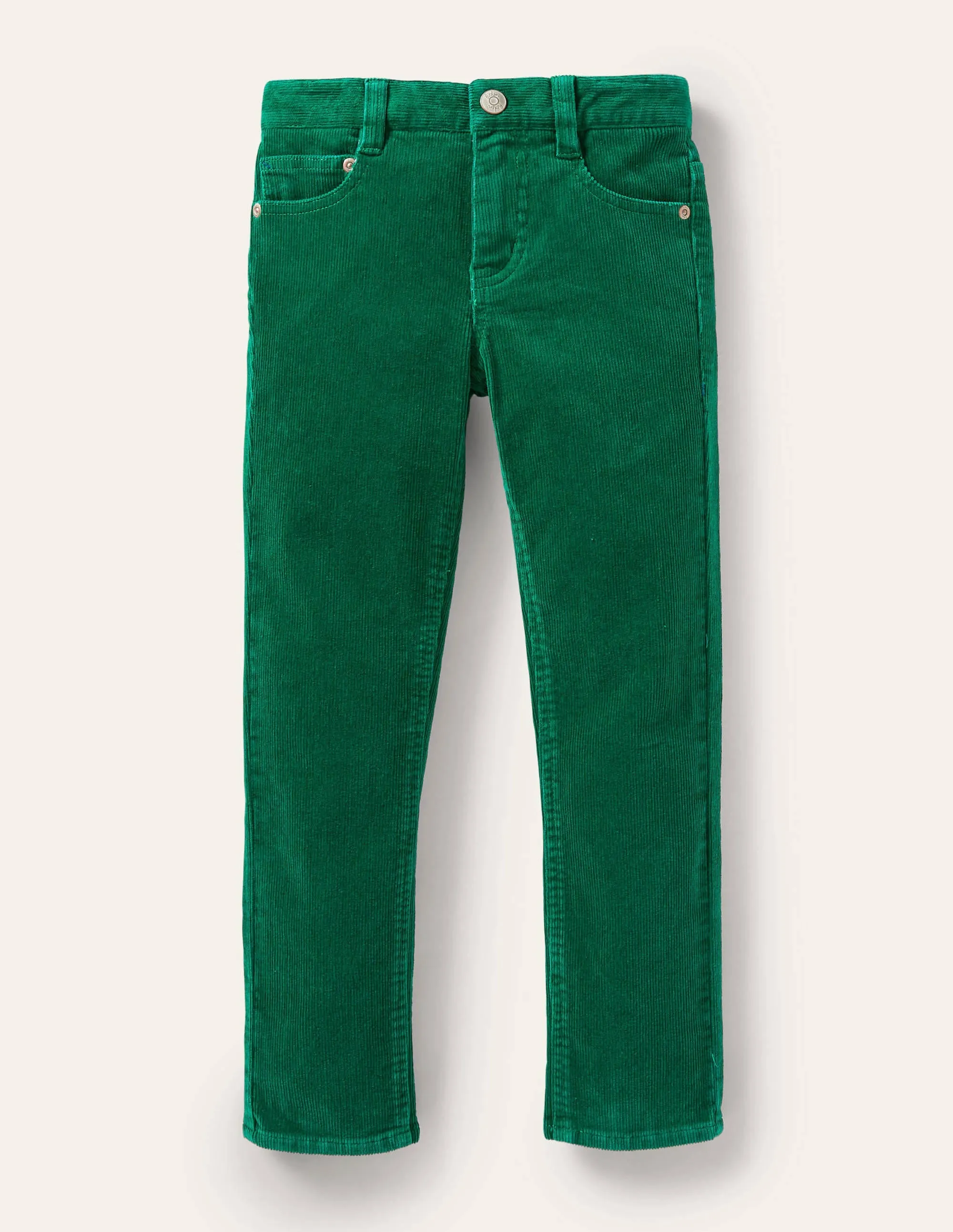 Slim Cord Stretch Jeans-Forest Green