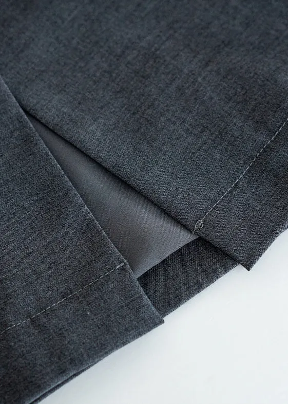 STITCHED GRAY SLIM DRESS