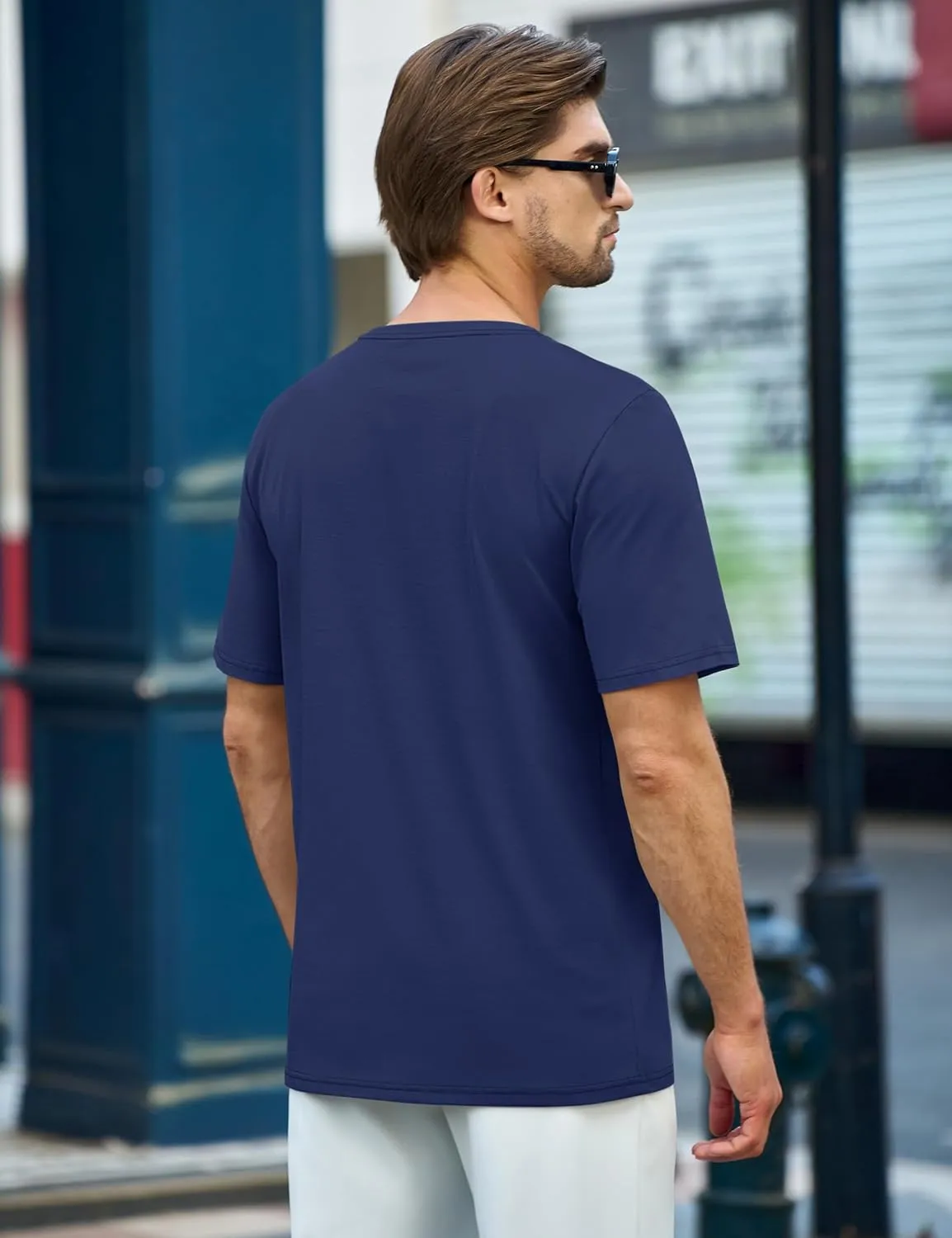 TACVASEN Mens Cotton T Shirt Casual Summer Tshirt Crew-Neck Short Sleeve Soft Tee Classic Basic T-Shirt