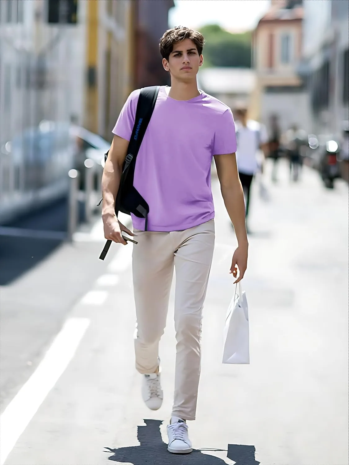 TACVASEN Mens Cotton T Shirt Casual Summer Tshirt Crew-Neck Short Sleeve Soft Tee Classic Basic T-Shirt
