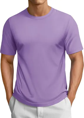 TACVASEN Mens Cotton T Shirt Casual Summer Tshirt Crew-Neck Short Sleeve Soft Tee Classic Basic T-Shirt
