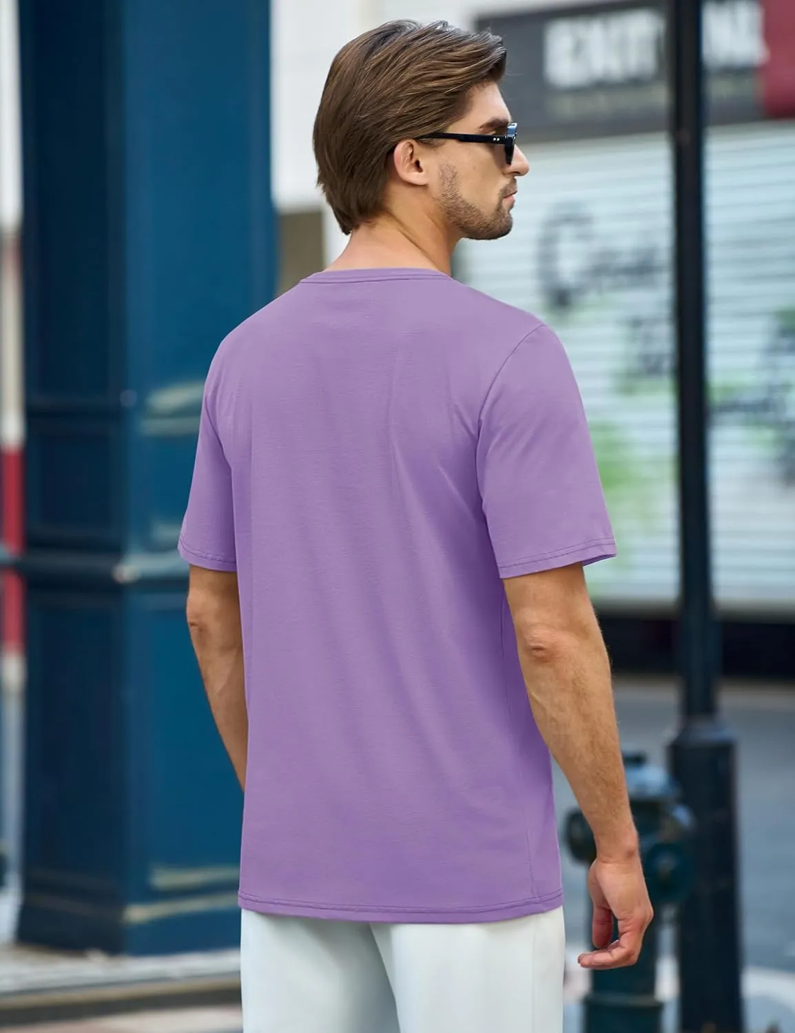 TACVASEN Mens Cotton T Shirt Casual Summer Tshirt Crew-Neck Short Sleeve Soft Tee Classic Basic T-Shirt