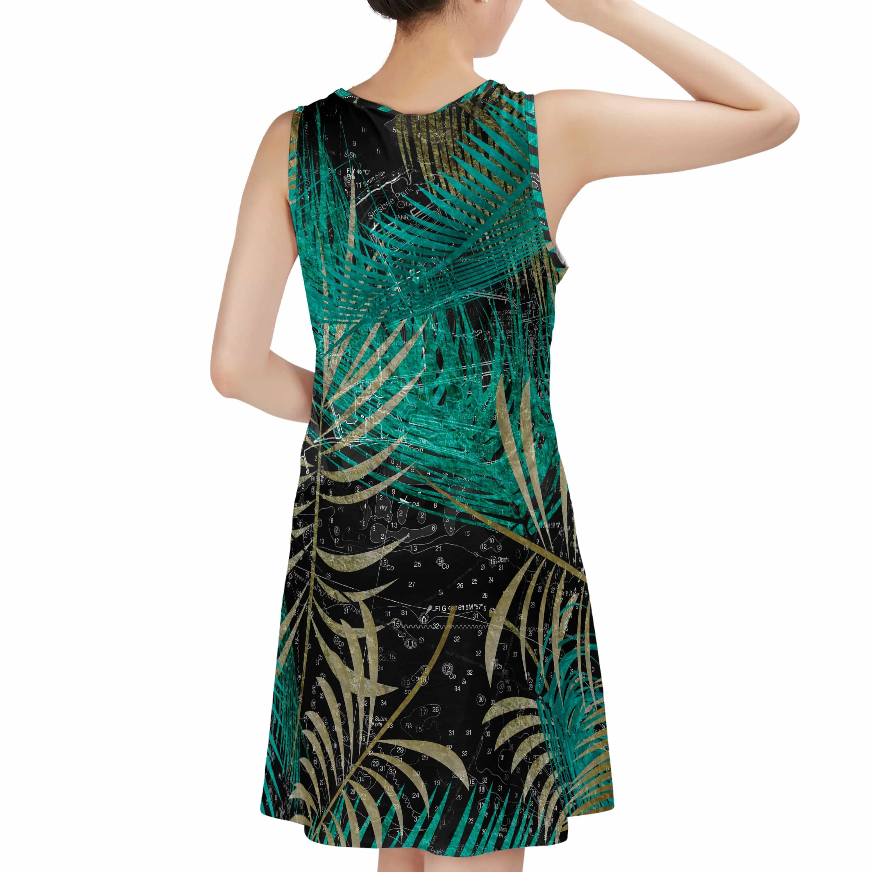 The Key West Midnight Flowers Sundress