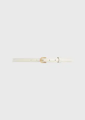 Thin patent belt bleached sand