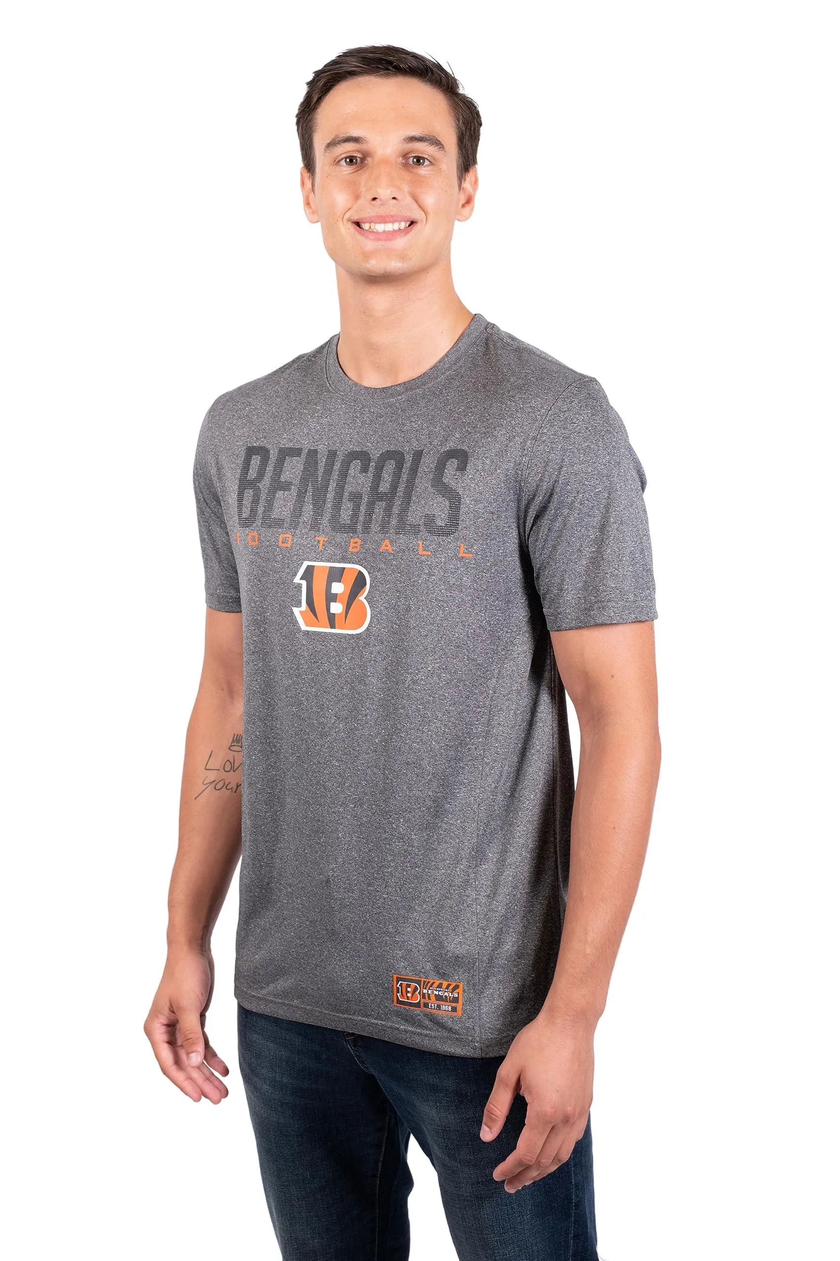Ultra Game NFL Official Adults Super Soft Supreme Game Day T-Shirt - Unisex Cincinnati Bengals|Cincinnati Bengals
