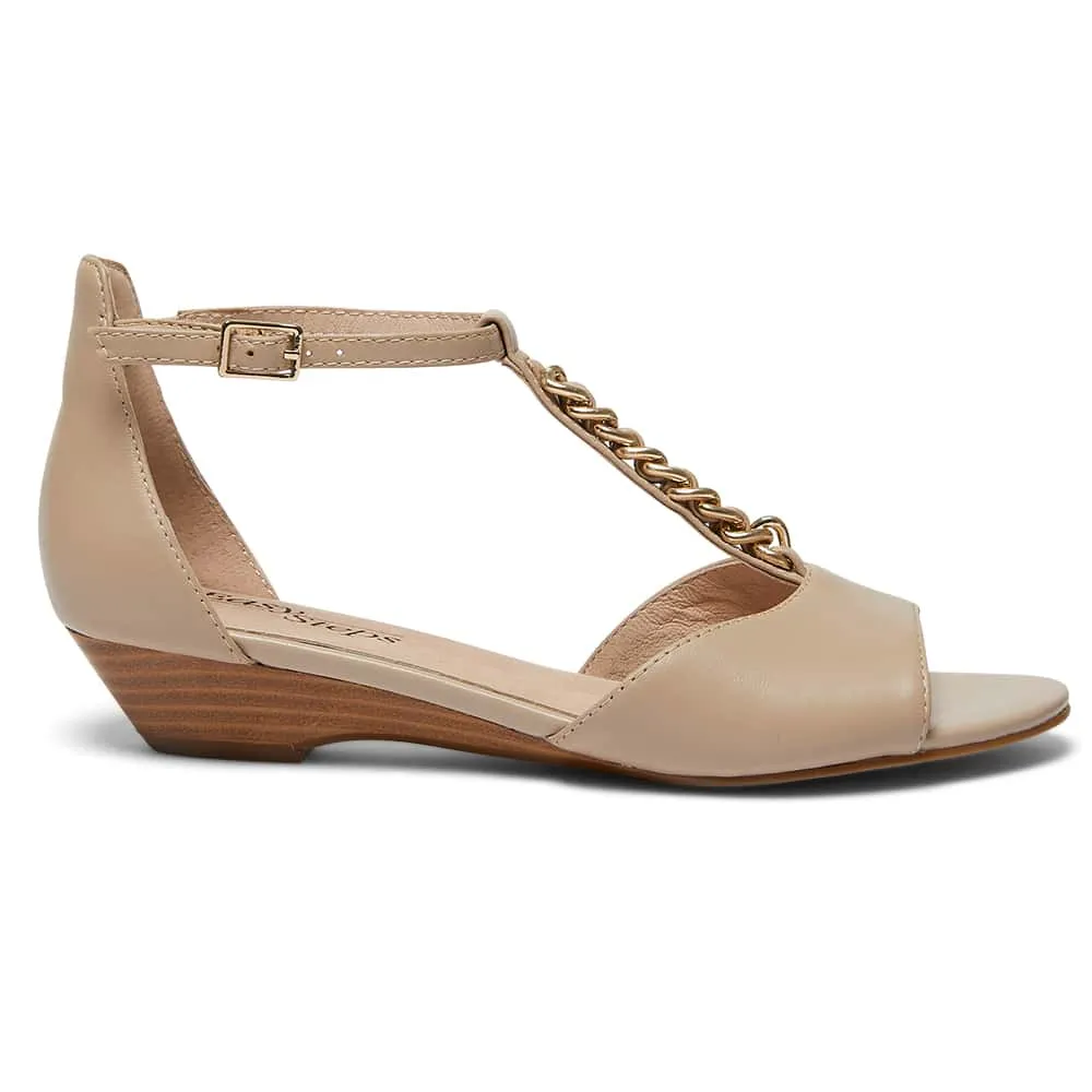 Vince Heel in Nude Leather