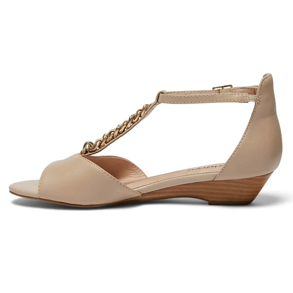 Vince Heel in Nude Leather