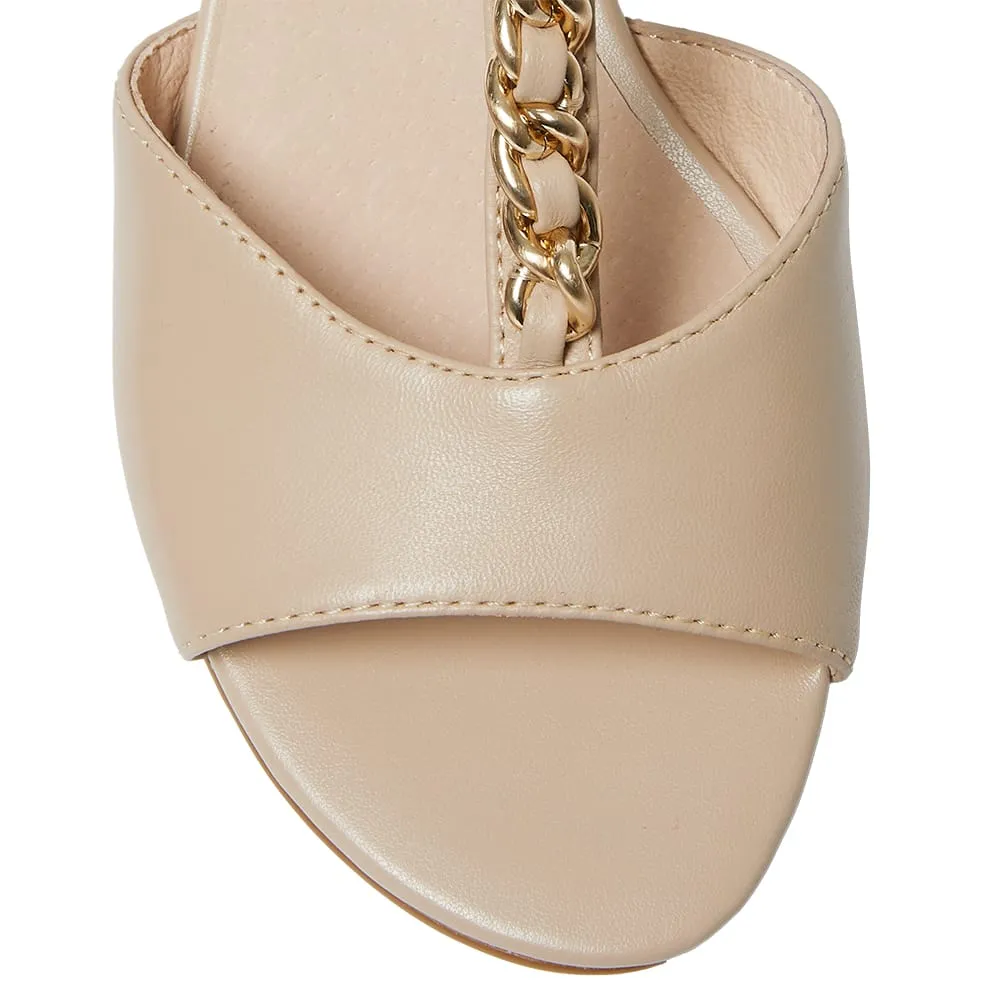 Vince Heel in Nude Leather
