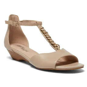 Vince Heel in Nude Leather