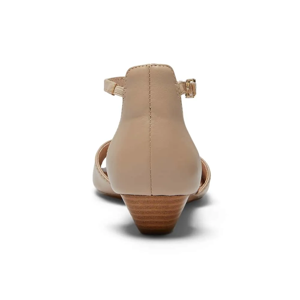 Vince Heel in Nude Leather