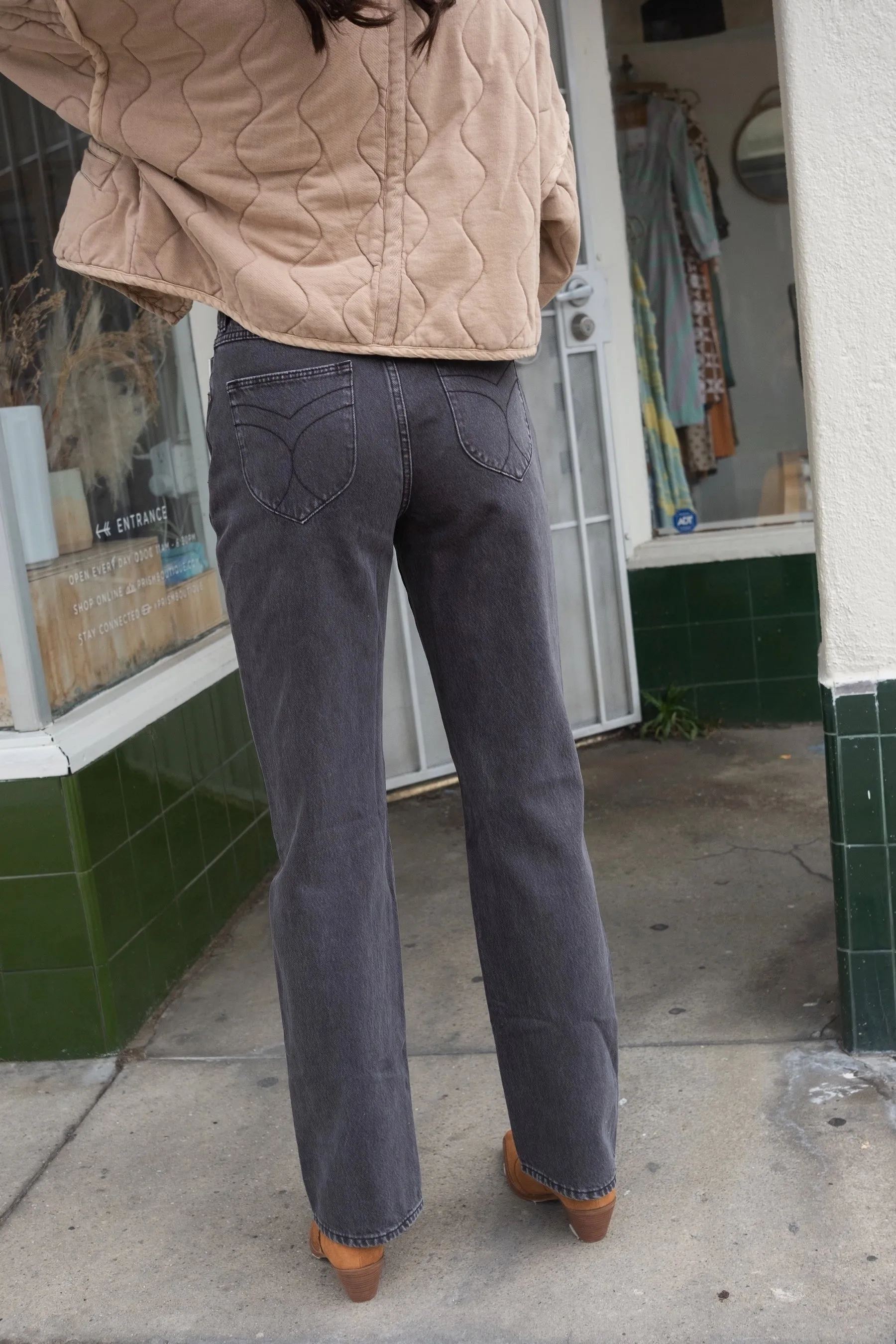 Vintage Black Classic Straight Jeans