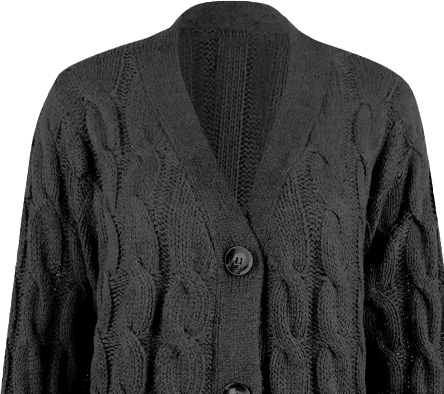 Winter Coats for Women 2025 Cable Knit Long Sleeve Sweaters Button Down Fall Outwear Coat Comfy Open Front Cardigan