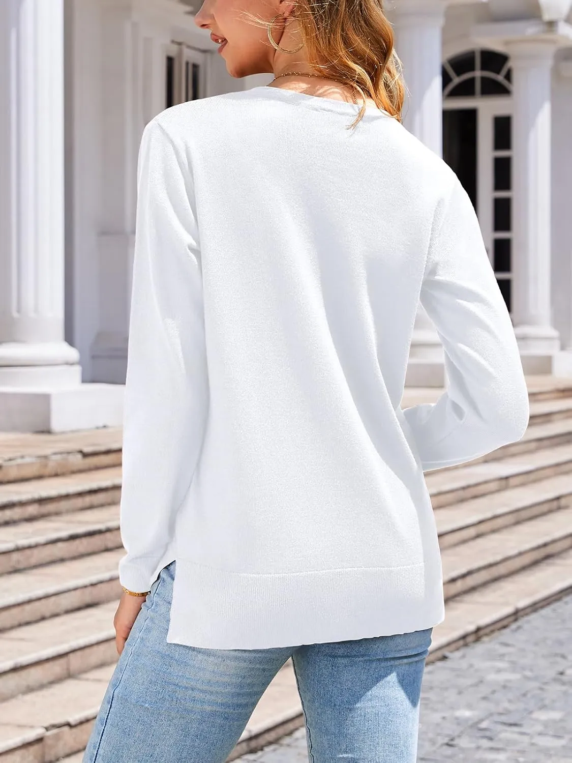 Women's 2025 Cardigan Sweaters Trendy Casual Button Down Long Sleeve Crew Neck Lightweight Knit Fall Cardigans Coat